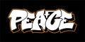 Graffiti style lettering text design